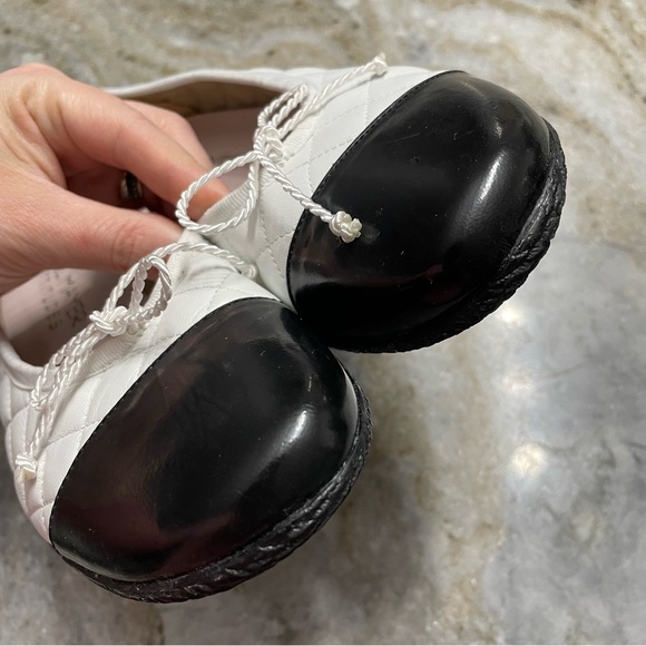 Paul Mayer Attitudes Ballet Flats White/Black Women’s Classic Chic - Picture 8 of 11